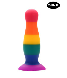 Plug anal ventouse multicouleur taille M - A-005-RAI-M